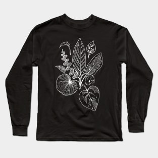 Leaf doodle art Long Sleeve T-Shirt